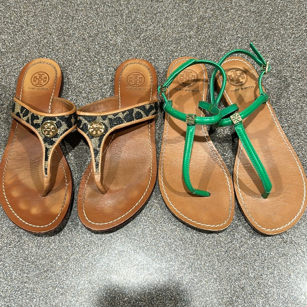 Two Tori Burch sandal set